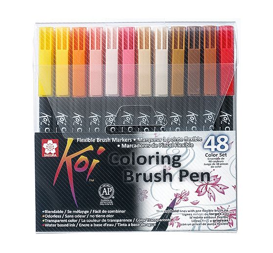 Kit de feutres pinceaux « Koi », 48 couleurs