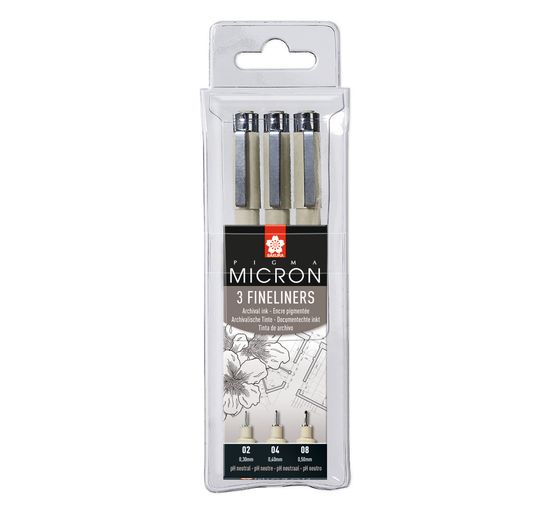 Fineliners Pigma Micron, set de 3