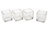 VBS Verres à bougie chauffe-plat "Cube", 4 pièces