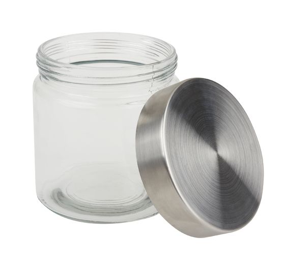 Bocal en verre VBS, avec couvercle, 700 ml