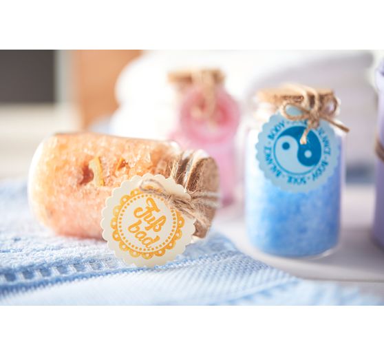 Petites bouteilles en verre VBS, avec bouchon en liège, 6 pc.