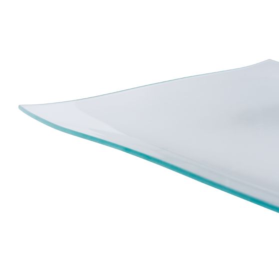 Assiette en verre carrée VBS 