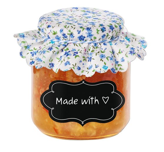 Blackboard foil labels with soapstone pen