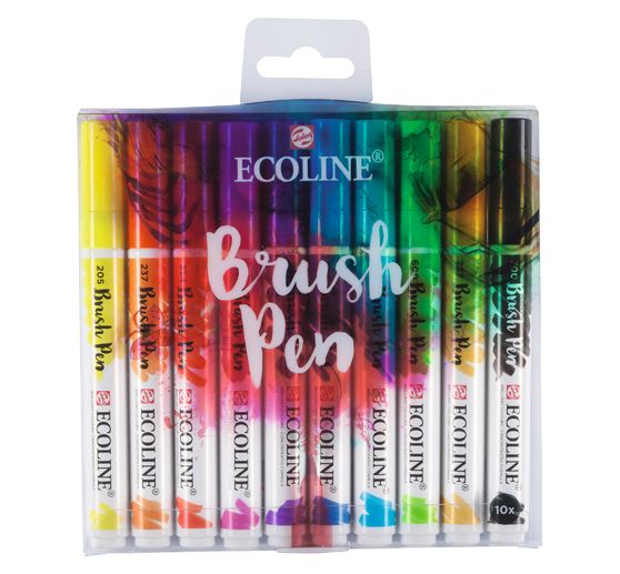 Set de Brush Pen Talens Ecoline, 10 couleurs