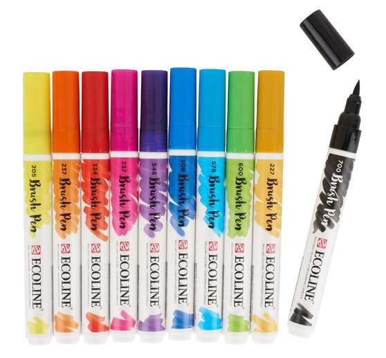 Set de Brush Pen Talens Ecoline, 10 couleurs
