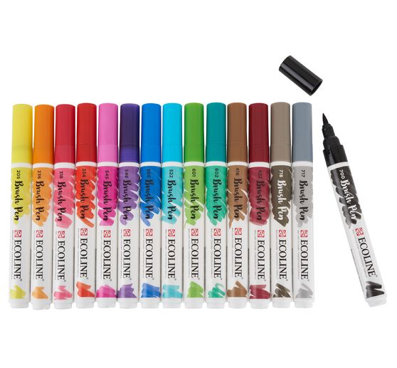 Set de Brush Pen Talens Ecoline, 15 couleurs