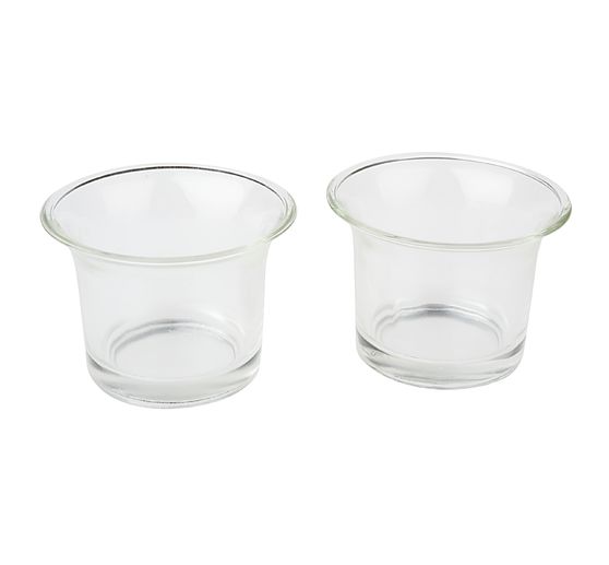 Verres à bougie à chauffe-plat VBS « Galbé », 2 pc.