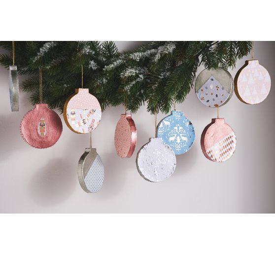 Suspensions VBS « Boules de Noël », plates