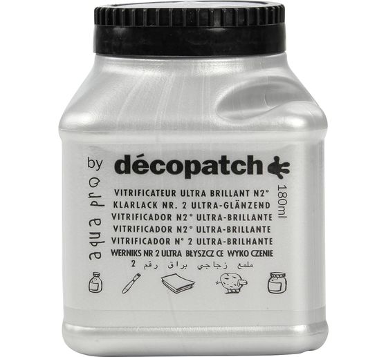Vernis vitrificateur ultra brillant N&deg;2 Aquapro, 180 ml