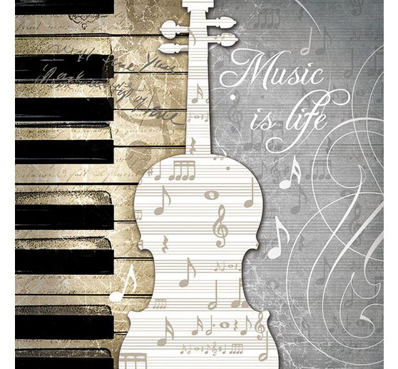 Serviette « La musique, c'est la vie »