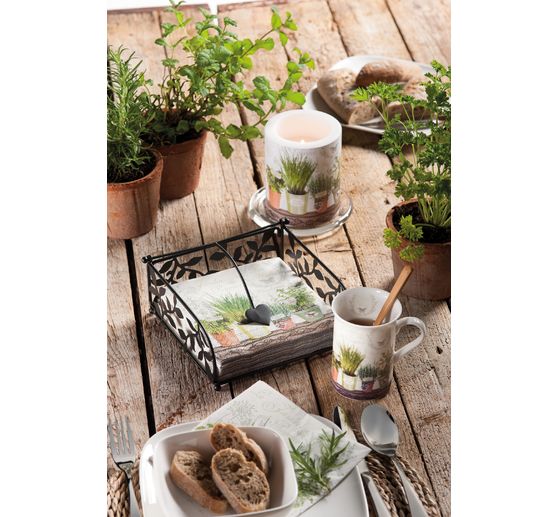 Napkin "Herb pots"