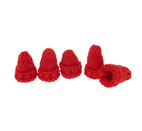 Mini-bonnets VBS « Rouge », H 6 cm