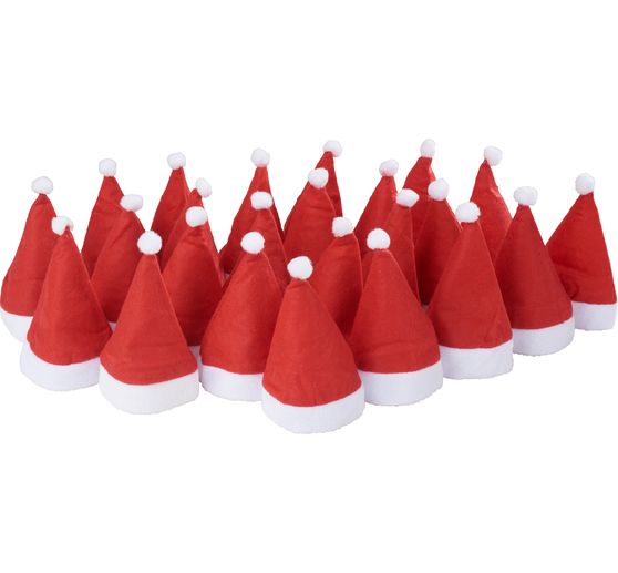 Bonnets De Noël Pour Figurines Tête 8cm - Lot De 6 En Polyester - Couleurs Festives Rouge/blanc - Décoration DIY, Table, Cadeaux
