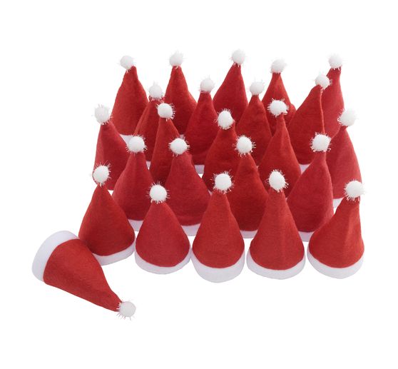 Bonnets de Noël VBS pour tête Ø 5 cm, 24 pc.