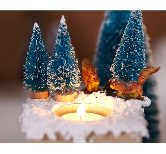 Sapins miniatures, enneigés, set de 16