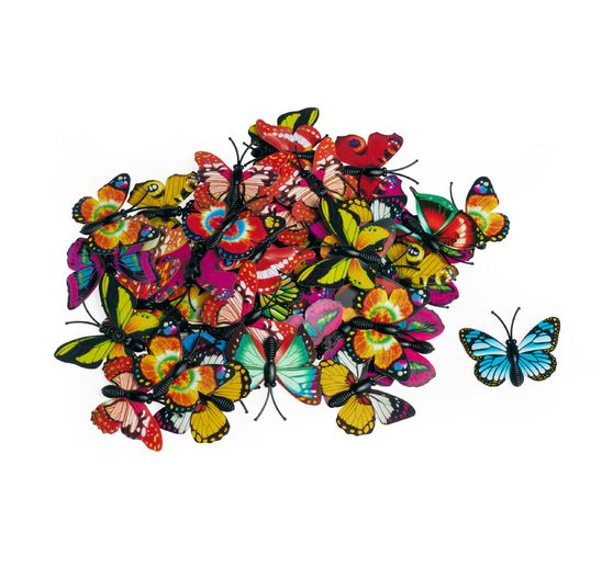 50 pièces à disperser papillons, multicolores, Gros acheteurs VBS