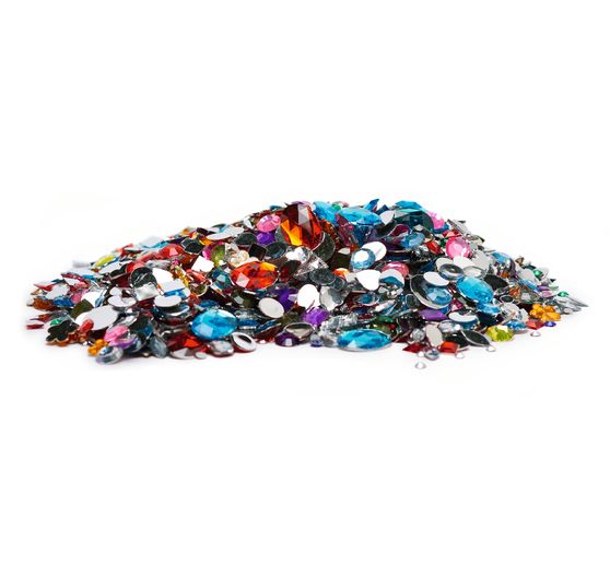 Assortiment de pierres décoratives VBS « Formes et couleurs variées », 430 g