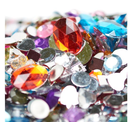 Assortiment de pierres décoratives VBS « Formes et couleurs variées », 430 g