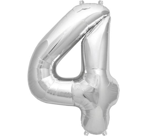 Ballon aluminium « Chiffre », 36 cm, Argent