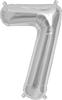 Ballon aluminium « Chiffre », 36 cm, Argent