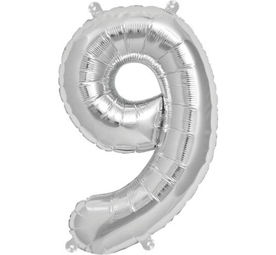 Ballon aluminium « Chiffre », 36 cm, Argent