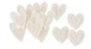 Felt scatter decoration "Hearts stiched", 12 pieces