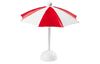 Parasol, env. 10 x10 cm, Rouge-Blanc