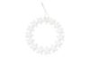 Couronne « Afula » étoiles, Ø 35 cm, Blanc, bois