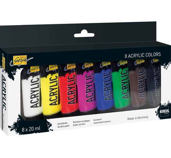 Peinture Solo Goya Acrylic, 20 ml, set de 8