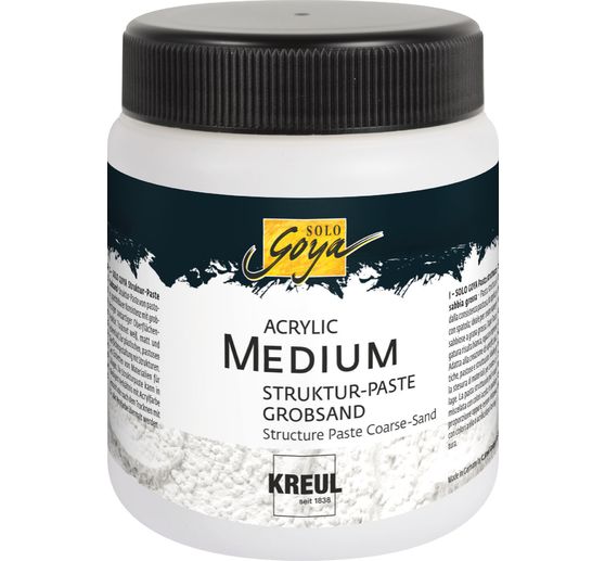 Médium acrylique pâte à structure sable gros grains, 250 ml
