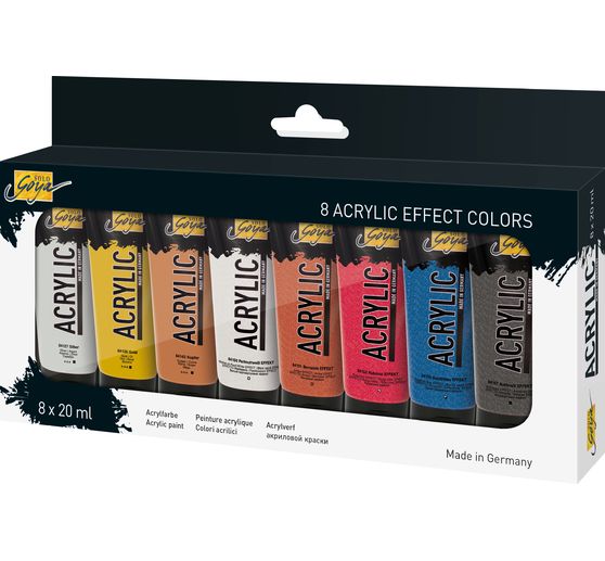 Solo Goya Acrylic « Effect Colors », set de 8, 20 ml