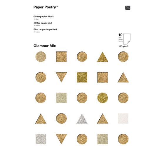 Papier pailleté « Glamour Mix »