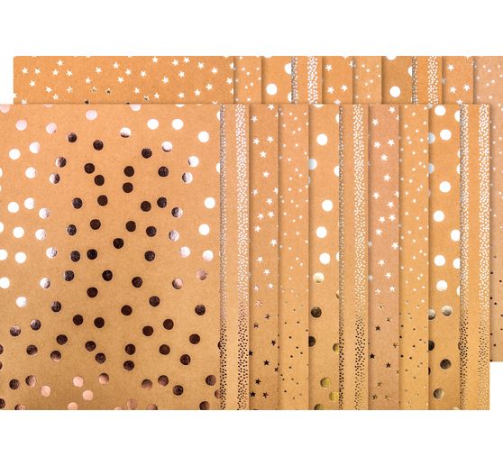 Bloc de papier à motifs « Papier kraft Hot Foil »