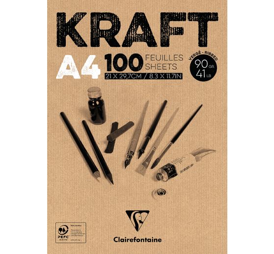 Bloc de papier kraft, 100 feuilles