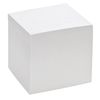 Bloc-notes, 9 x 9 x 9 cm Blanc