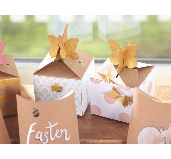 Boîtes en carton VBS « Papillon », 4 pc.