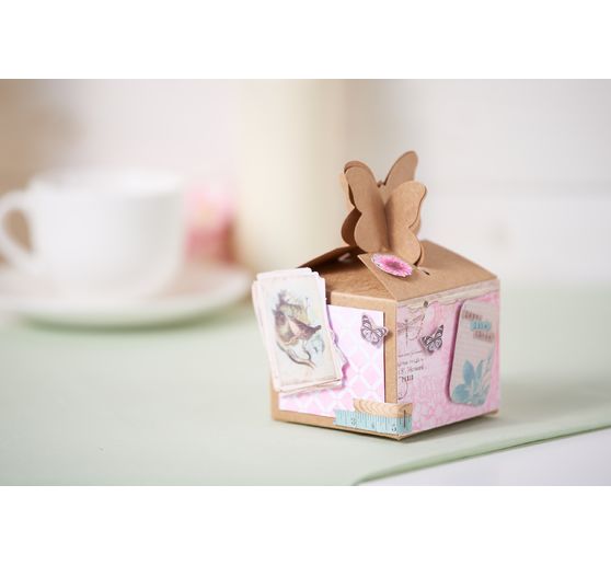 Boîtes en carton VBS « Papillon », 4 pc.