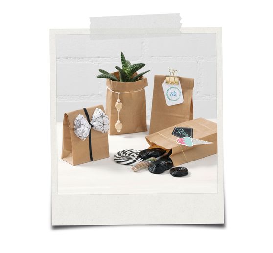 Sachets à fond plat en papier kraft, 15 pc. 