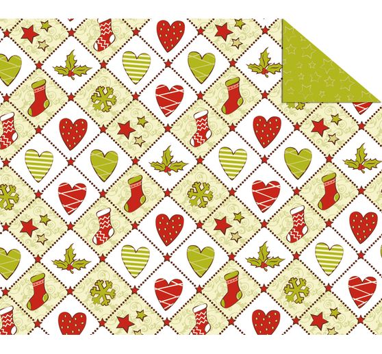 Papier cartonné à motifs « Hearts », 49,5x68cm