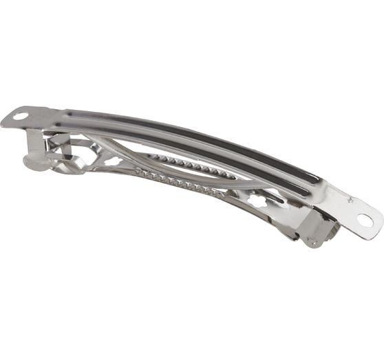 Barrette à cheveux, Argentée, 1 pc., 80 mm, Argentée