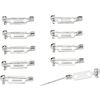 Epingles à broche, 10 pc. Argenté