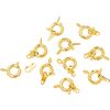 Fermoirs à ressort avec attache, Ø 7 mm, 10 pc. Doré