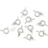 Fermoirs à ressort avec attache, Ø 7 mm, 10 pc. Argenté