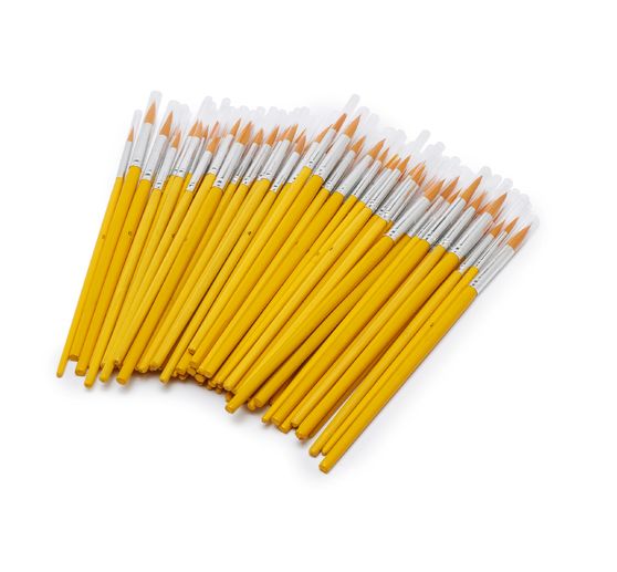 Pinceaux ronds à manche en bambou VBS « Assortiment », 70 pc.