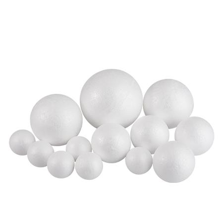 Assortiment de 30 boules en polystyrène - Créalia - Supports Polystyrène
