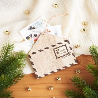 Christmas mail envelope with branding