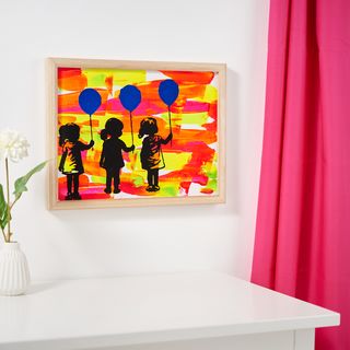 Peinture acrylique &ndash; technique au couteau &agrave; peinture avec pochoirs