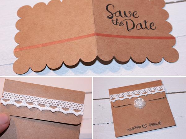 Wedding Invitation Instruction Save the Date Envelope