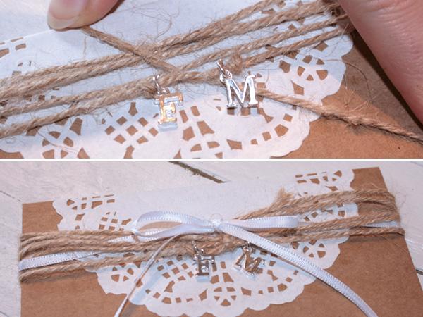 Wedding Invitation Instruction Invitation Card Twine with Letters